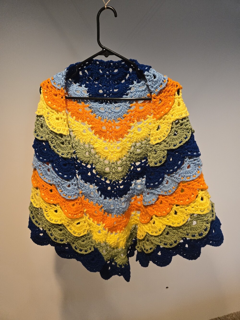 Handmade Crochet Virus Shawl Wrap - Picture 8 of 11